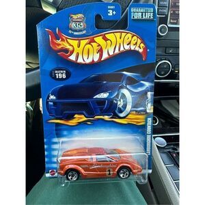 Hot Wheels 2002 #196 Lamborghini Countach Orange with 5 spokes 35th Anniversary